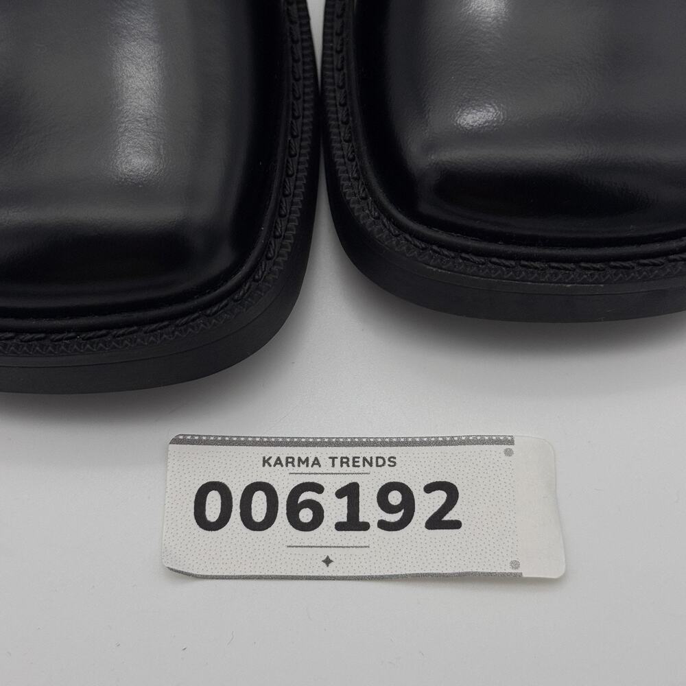 Coach Tea Rose Mary Jane Flats Womens size 7.5 Patent Leather Black Buckle Shoes - Picture 13 of 13
